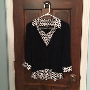 Back and white sweater